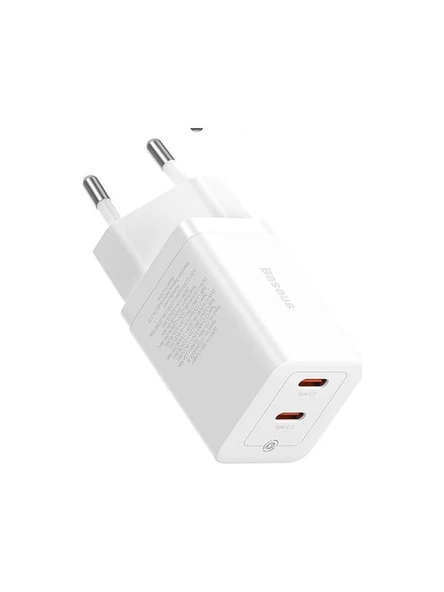 Baseus GaN5 Pro 40 W Beyaz Hızlı Şarj Adaptörü - 5