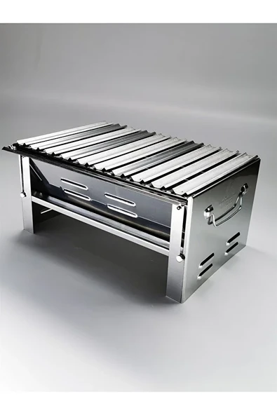 MARİNA GRİLL İSTANBUL Krom katlanır mangal (çantalı)