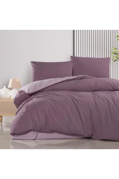 Home Mia Çift Kişilik Nevresim Takımı 4 Parça-Mürdüm ürün görseli