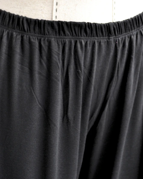 Kadın Siyah Penye Pantolon | S-4XL | Tesettür Rahat Kesim | Günlük & Umre Kıyafeti - 3