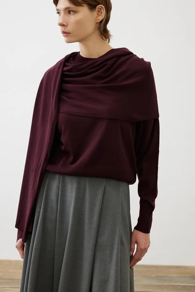 Bella Şal Detaylı Trirko Kazak Terzi Dükkanı - Resim 3