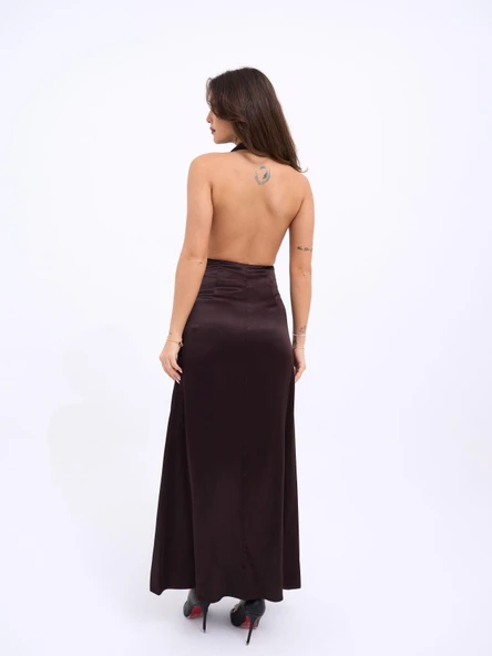 7372 ELBİSE-KAHVE - Resim 3