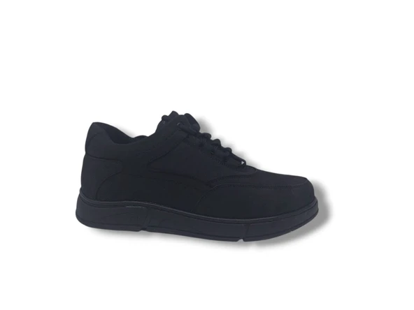 Modesa 284 Erkek Siyah Crazy Deri Lastik Bağcıklı Kauçuk Taban Ayakkabı ürün görseli