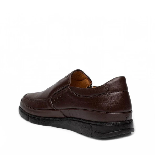 İçi Dışı Hakiki Deri Ortapedik Anotomik Taban Confort Erkek Klasik Bağcıksız Ayakkabı Tarz1096 - Resim 3