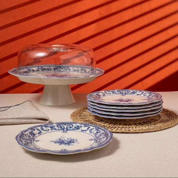 Fecra Majestic Blue 8 Parça Sunum Seti - 5