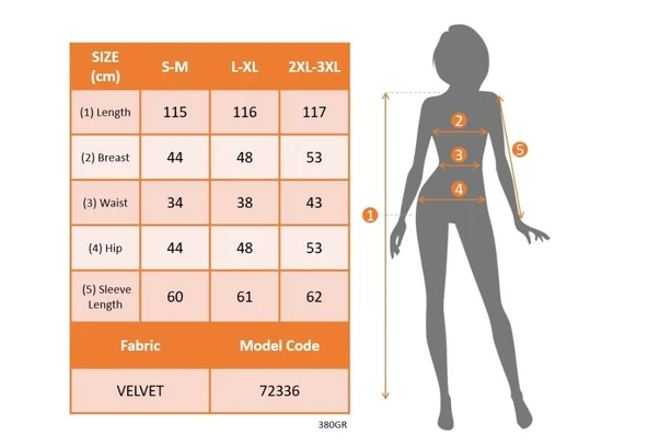 Kadın Uzun Kollu Kruvaze Yakalı Yandan Düğmeli önden çapraz Kesin Detaylı Midi Kadife Elbise - Resim 7