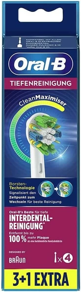 Oral-B Floss Action Clean Maximiser 4'lü Diş Fırçası Başlığı - 1