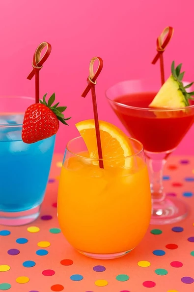 Düğümlü Kırmızı Bambu Kürdan – 12 cm, Şık Davet ve Kokteyl Sunum Çubuğu (50’li Paket) - 4