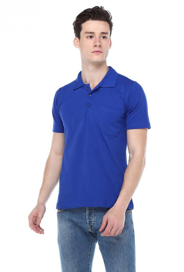 Mavi Polo Yalka Tişört,100 Pamuk
