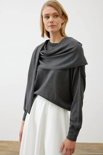 Bella Şal Detaylı Trirko Kazak Terzi Dükkanı - Resim 5