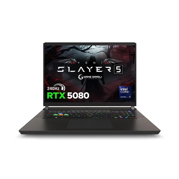 Game Garaj Slayer5 9XL-5080 C1 Intel Ultra 9 275HX 32GB RAM 1TB SSD RTX5080 17" QHD+ IPS 240Hz FreeDOS Gaming Laptop - Resim 2