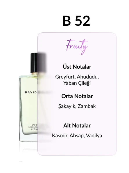 David Walker B52 Persea 50 ml Kadın Parfüm | Fruity - Resim 2