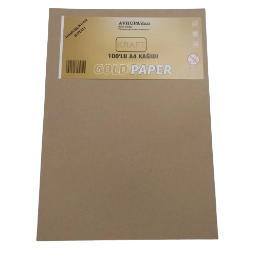a4 boy kraft kağıdı hamurundan boyalı 100 lü paket ürün görseli 1