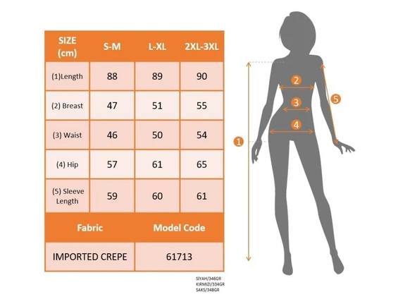 Kadın Uzun Kollu V Yakalı Kısa Ithal Krep Elbise - Resim 4