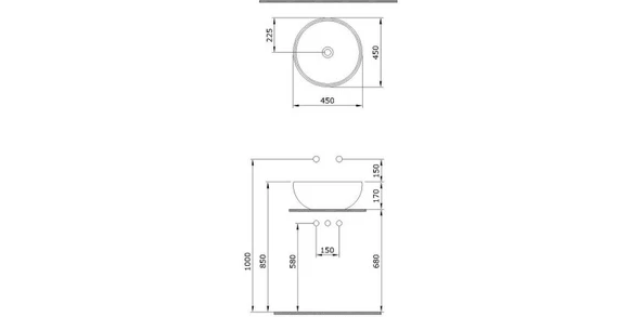 Venezia Parlak Altın Çanak Lavabo 1119-402-0125 - 2