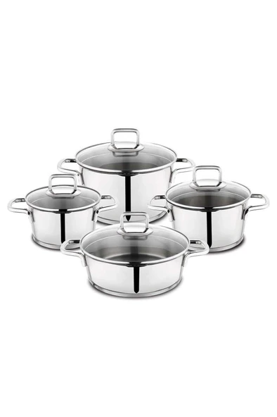 Stahl Çelik Tencere Seti 8 Parça-Inox - 3