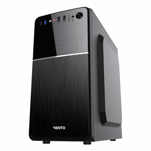 Vento TML117 300W USB 3.2 mATX Micro Tower Siyah Kasa - Resim 2