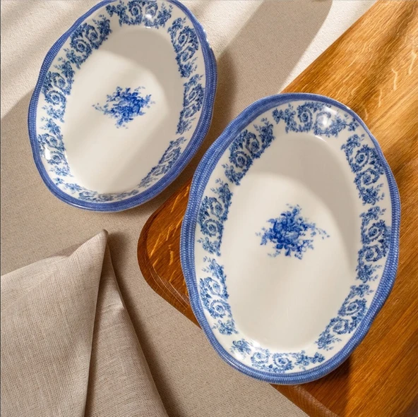 Fecra Majestic Blue 2'li Kayık Tabak - 4