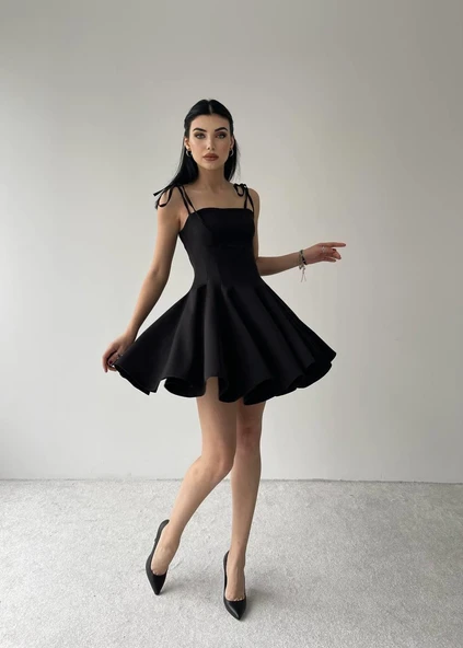 Clara Askılı Mini Elbise - Resim 6