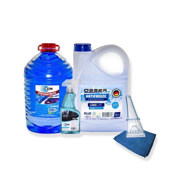 CEM CAR CARE Ultra Kışlık Oto Bakım Seti 5 Parça Mikro Fiber Bez Hediye ürün görseli