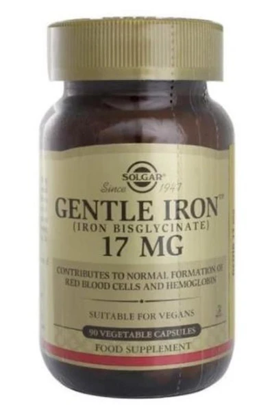 Solgar Gentle Iron 17mg 90 Kapsül ürün görseli