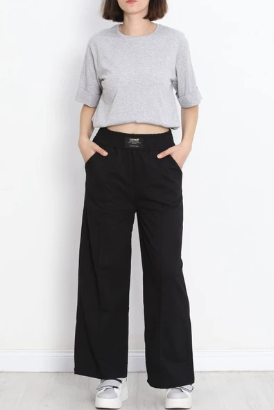 Büyük Beden Duble Kol Tişört Gri - Resim 3