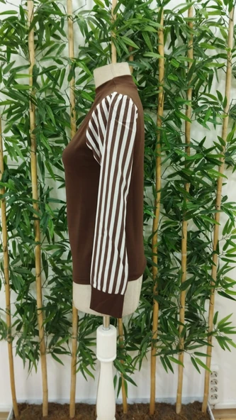 Kadın Uzun Kollu Balıkçı Yaka Bürümcük Bluz - Resim 8