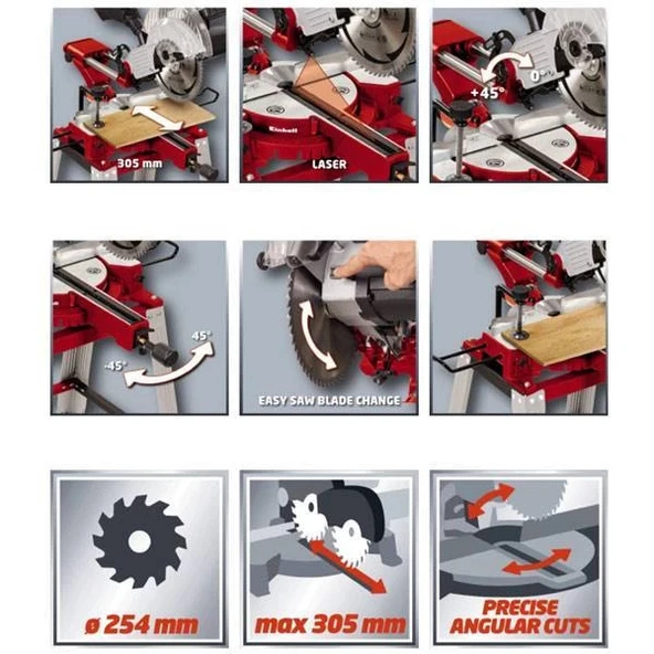 Einhell TC-SM 2531/1 U Gönye Kesme Testere - Resim 5