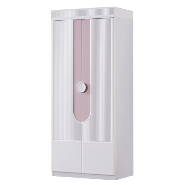 Gardırop, Vira 2 Kapaklı Dolap - Pembe ürün görseli