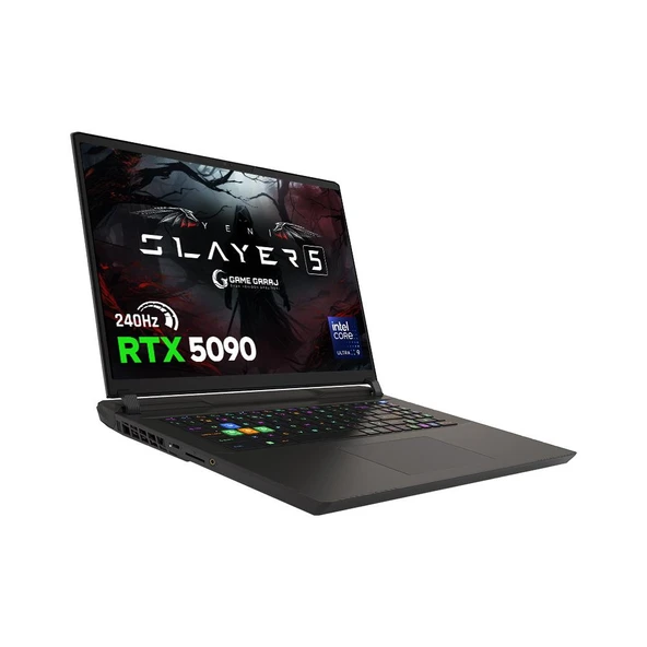 Game Garaj Slayer5 9XL-5090 C1 Intel Ultra 9 275HX 32GB RAM 1TB SSD RTX5090 17" QHD+ IPS 240Hz FreeDOS Gaming Laptop - Resim 3