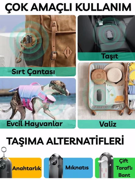 Airtag Pil Süre Arttırıcı 10 Yıl Pil Ömrü Kesintisiz Taşınabilir Pratik Araç Çocuk Yaşlı Motor Takip - 5