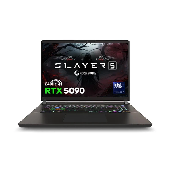 Game Garaj Slayer5 9XL-5090 C1 Intel Ultra 9 275HX 32GB RAM 1TB SSD RTX5090 17" QHD+ IPS 240Hz FreeDOS Gaming Laptop - Resim 2