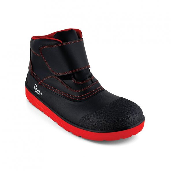 Asite Dayanıklı,Sulu Ortam İş Ayakkabısı Btf 103, Çelik Burun İş Ayakkabısı,iş Botu Kırmızı
