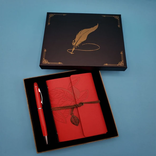 Defter Kalem Kırmızı Renk ürün görseli