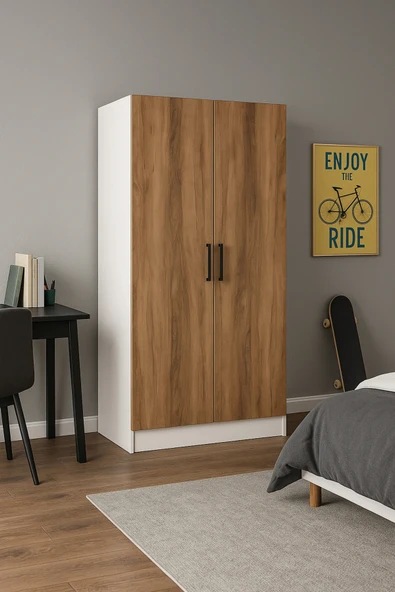 DEMEZLER MOBİLYA Modern 2 Kapaklı Gardırop ürün görseli