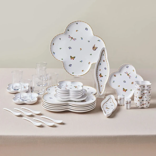 Karaca Stream Bone Destina 34 Parça 6 Kişilik Kahvaltı Takımı ürün görseli