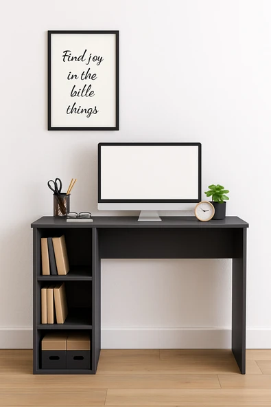 DEMEZLER MOBİLYA Modern 3 Raflı Çalışma Masası ürün görseli