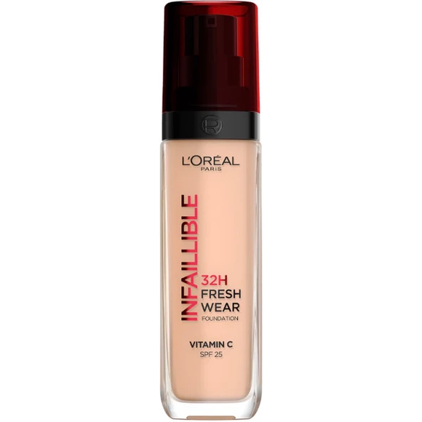 L0real Paris Uzun Süre Kalıcı Fondöten - Infaillible 24h Fresh Wear 145 Beige Rose 30 Ml
