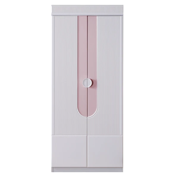 Gardırop, Vira 2 Kapaklı Dolap - Pembe - Resim 2