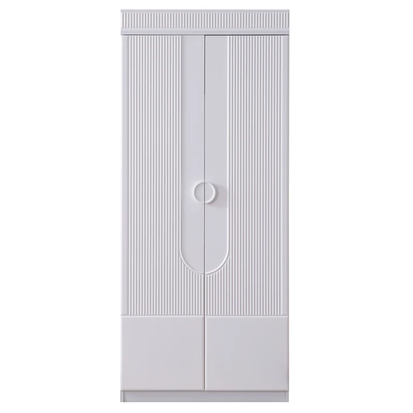 Gardırop, Vira 2 Kapaklı Dolap - Beyaz - 2