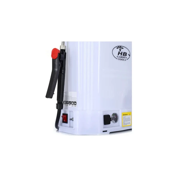 HB 16lt 130cm 5.5kg 12V 8Ah Beyaz Sırt Tipi Akülü İlaçlama Makinesi - 3
