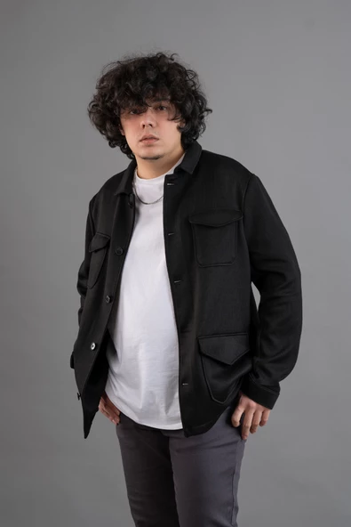 SİR CEPLİ REGULAR FİT KIŞLIK ASTARSIZ ERKEK TRİKO CEKET - 4