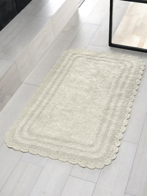Karna Home Alya Kenarı El Örmeli Banyo Paspası 70x120 cm