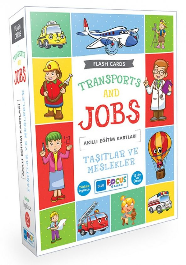 Blue Focus Taşıtlar ve Meslekler (Transports And Jobs) - Eğitici Oyun Kartları