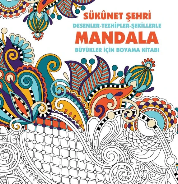 Sükunet Şehri - Mandala (Büyükler İçin Boyama) ürün görseli