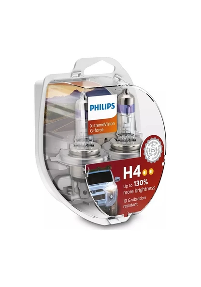 Philips H4 X-Treme Vision G-Force %130 Fazla Işık Oto Far Ampulu ürün görseli