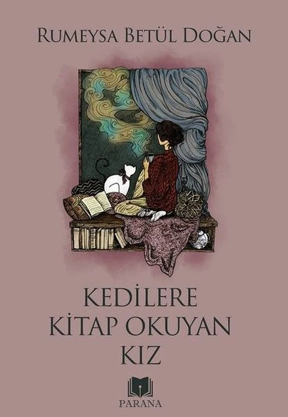 Kedilere Kitap Okuyan Kız ürün görseli