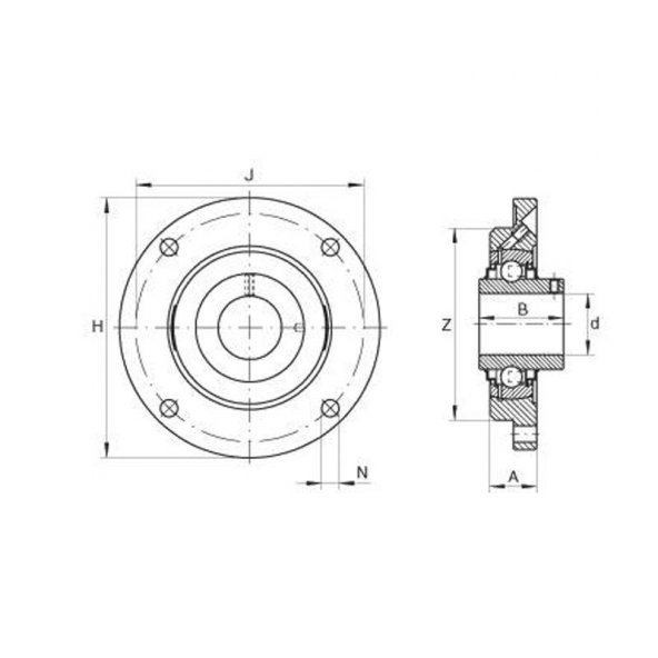 UCFC 207 Yataklı Rulman FKA (İç Çap:35) - Resim 2