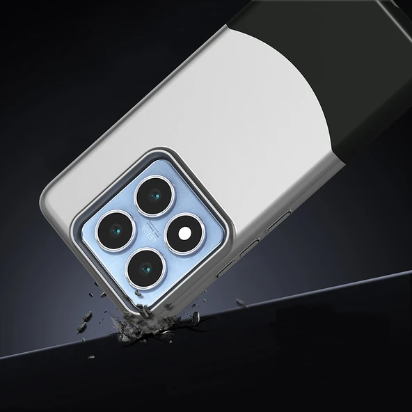 Xiaomi Mi 14T Pro Ultra İnce Yapılı Çift Renkli Duble Sert Silikon Kapak - 4