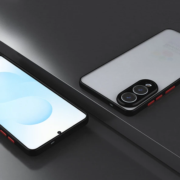 Redmi Note 9S Kılıf Arkası Buğulu Kenarları Renkli Sert Premium Silikon Kapak RCV/Hux - 4